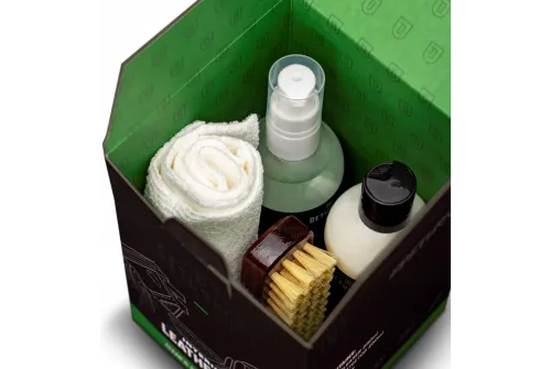 Deturner Leather Care Set for professional cleaning and maintenance of vehicle leather upholstery
