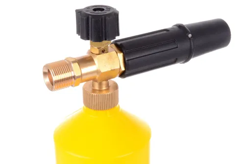 Gul Monster Shine Skumpistol med 1L genomskinlig tank för högtryckstvätt och skumapplicering
