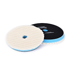 Short Wool Polishing Pad 140mm, Striped Cutting, Blue Foam 8mm, ShineMate