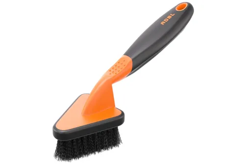 ADBL Tyre Brush with triangular design and ergonomic non-slip handle for professional tyre cleaning