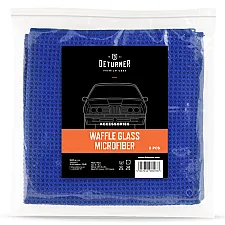 Microfiber Glass Cleaning Cloth 2-Pack, Waffle Texture, Highly Absorbent, Deturner