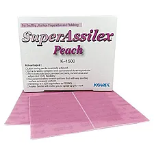 Hook & Loop Sanding Sheet K1500 130x170mm Assilex Peach, Kovax