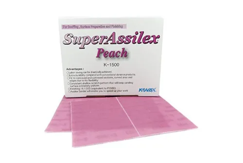 Kovax Assilex Peach K1500 hook and loop sanding sheet 130x170mm for fine sanding of painted surfaces