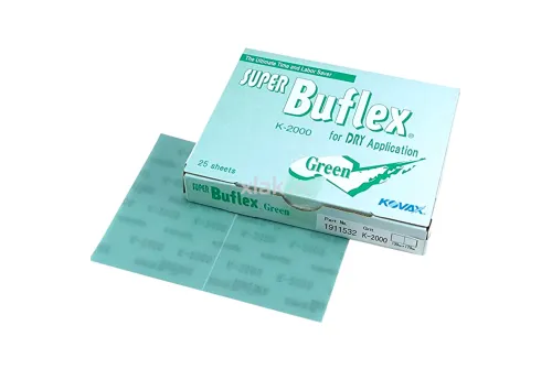 Kovax slippapper K2000 130x170mm grön dubbelsidigt krok slät för torrslipning