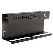 Brush And Bottle Holder 40cm, Dual Function, Powder Coated, Black, Wheels