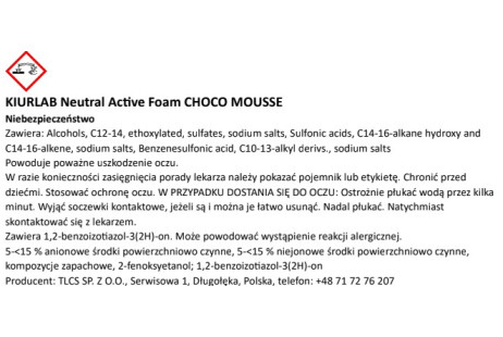 KiurLab Choco Mousse - Aktywna piana o neutralnym pH 500ml