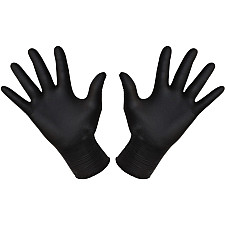 Black Nitrile Gloves 100-Pack Size S, Monster Shine