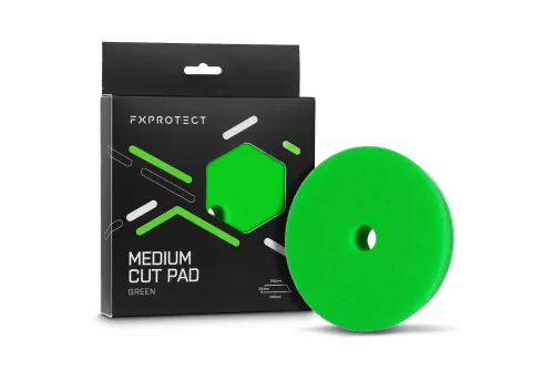 FX PROTECT Medium Cut Polerpad 125/140mm med öppen cellskum för effektiv maskinpolering av billack