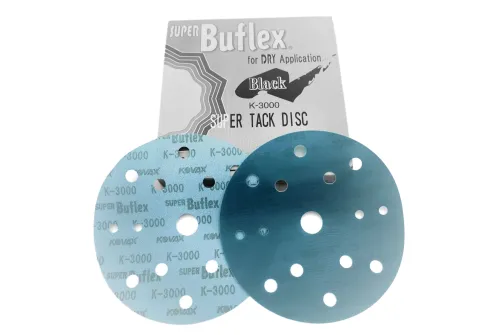 Dry sanding disc Kovax Buflex 152mm P4000 with 15 holes for gentle paint polishing