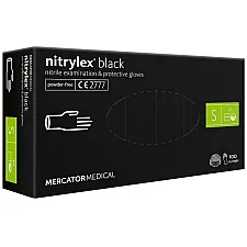 Black Nitrile Gloves 100-Pack Size S, Monster Shine