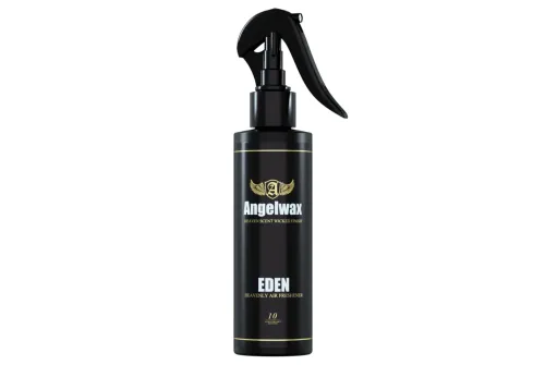 Spray bottle of Angelwax Car Air Freshener Tropical Fruit & Musk 250ml for floor mats and fabric upholstery