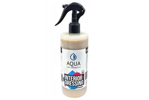 AQUA Cosmetics Interiörvård 500ml sprayflaska med satinfinish och UV-skydd för bilens plastdetaljer