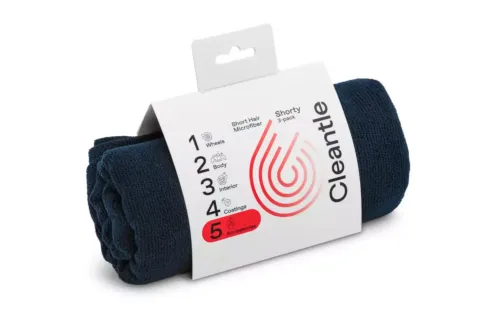 Microfibre Towel Shorty 3-pack from Cleantle, 350gsm short pile for Quick Detailer and Coating