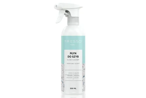 Fresso Home Glasrengöring 500ml sprayflaska för ränderfri glans på glas, speglar och krom