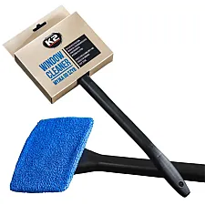 Car Window Cleaner Long Handle Swivel Head Microfiber Reusable K2