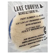 Poleringspad i lammull 83 mm låg ludd förtvättad skumgränssnitt kylkanal, Lake Country