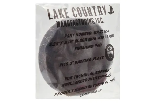 Svart Mini Finishing Pad Waffle 3,25 tum från Lake Country för DA-polisher