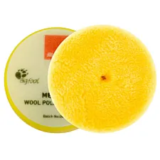 Polishing Wool Pad Medium 80/90mm Natural Sheepskin High-Quality Velcro Rupes