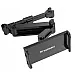 Black MrCleaner adjustable headrest mount for tablets and phones with flexible arm and 360-degree rotation