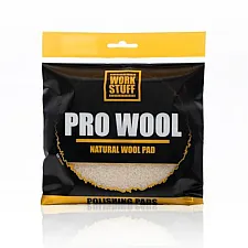 Wool Pad Naturlig Ull 130mm Kort Lugg Kardborre, WORK STUFF