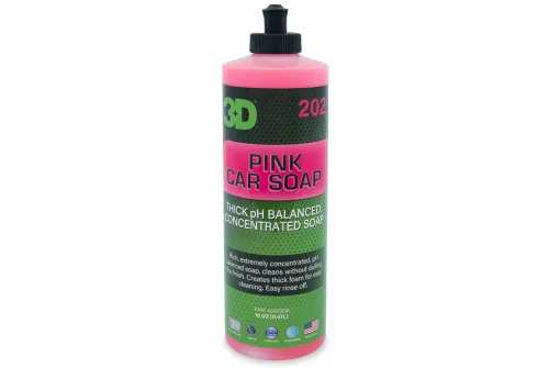 Flaska 3D Car Care Bilschampo pH-balanserad högskum 473ml för handtvätt och skumkanon
