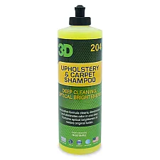 Upholstery & Carpet Shampoo 473ml High-Foam Stain Remover Lemon Scent, 3D Car Care