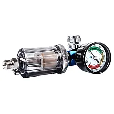 Tryckregulator 0-7 Bar med Avfuktare och Vatten-/Oljefilter i Aluminium, BenBow