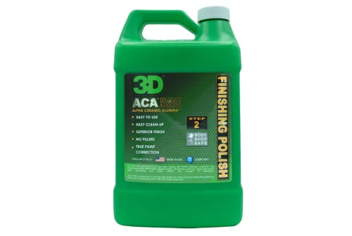 Flaska med 3D Car Care Finishing Polish 3,8 liter polermedel för lackkorrigering och borttagning av repor