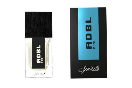 ADBL Spirits Posh bilparfym 30ml flaska med vanilj- och rosdoftprofil för fordonsinredning