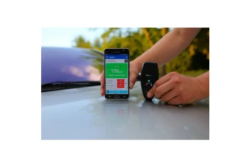 Färgtjockleksmätare NexDiag Nex000007 med Bluetooth-anslutning, app och kalibreringskit för lackmätning