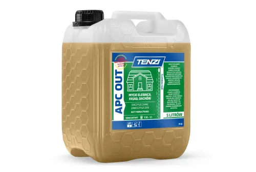 Alkalisk kraftfull utomhusrengöring 5L, tar bort sot, organiskt smuts, enkel användning, Tenzi APC Out