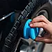 Tire dressing applicator sponge with hard foam handle and soft wavy surface, K2 K2000098