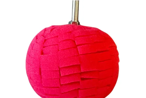 Röd Poleringsboll Mjuk 80mm med öppen cellstruktur och skaftmontering 40mm från Royal Pads