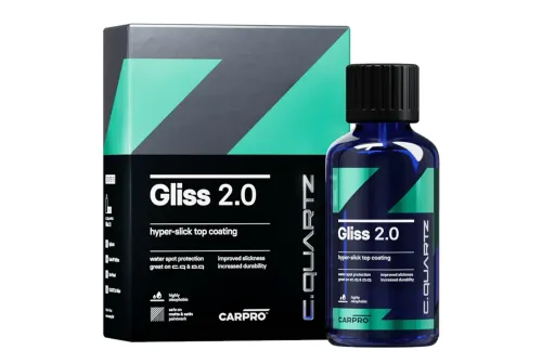 Ceramic Coating 100ml by CarPro CQuartz, hydrophobic paint sealant with mirror-like finish