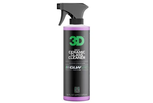 3D Car Care Ceramic Glass Cleaner 473ml bottle with SiO2 technology for hydrophobic glass protection