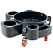 Bucket Dolly Cart Ø45 cm chemical-resistant plastic with locking screws, wheels and storage compartments