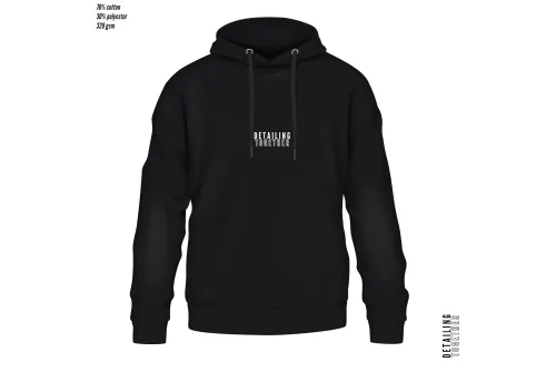Black MrCleaner Hoodie size L with embroidered Detailing Together logo in soft cotton blend