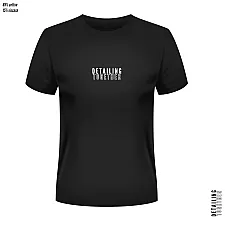 T-Shirt Detailing Together Black Size L, Breathable Cotton with Print, MrCleaner