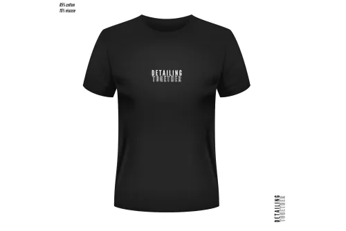 Black T-Shirt Detailing Together in breathable cotton with print, size L, from MrCleaner