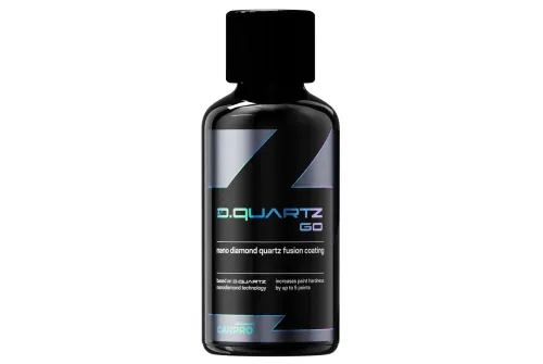 CarPro DQuartz GO 30ml nanodiamond coating bottle offering scratch-resistant, hydrophobic paint protection for cars