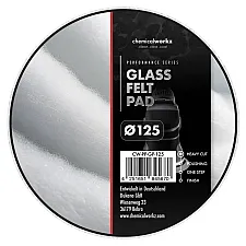 Glasfiltpad 125mm Hög Abrasivitet Hållfiber för DA- och Rotationsmaskin, ChemicalWorkz New