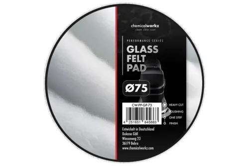 ChemicalWorkz Glasspoleringsplatta 75 mm med hög abrasivitet för glaspolering och rutor