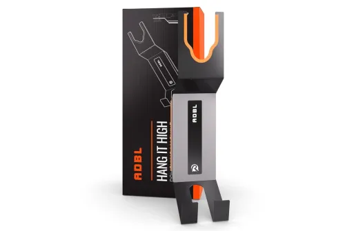 Polisher wall mount with scratch-resistant rubber grip, ADBL Hang It High