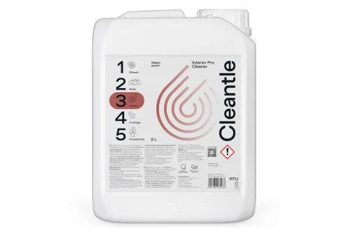 Interior Cleaner 5L bottle by Cleantle with biosurfactant formula for leather, Alcantara and fabric surfaces