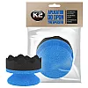 Tire Dressing Applicator Sponge with Hard Foam Handle and Soft Wavy Sponge Surface, K2