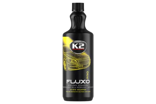 Bilschampo K2 Fluxo Pro 1L flaska med surt pH och lågt skum för keramisk beläggning