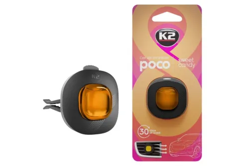 K2 Bildoft Sweet Candy doftspridare för bilens luftventil, minimalistisk design, 30 dagars fräschhet
