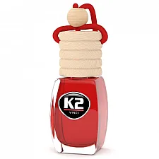 Car Air Freshener Strawberry 8ml Refill with Exotic Wood Cap and Adjustable Strap, K2