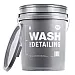 Grey K2 Wash Bucket 20 litre HDPE plastic with measurement markings and metal handle