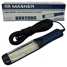 Verkstadslampa LED 100 SMD 6000K Magnetfäste 10m Kabel, Masner